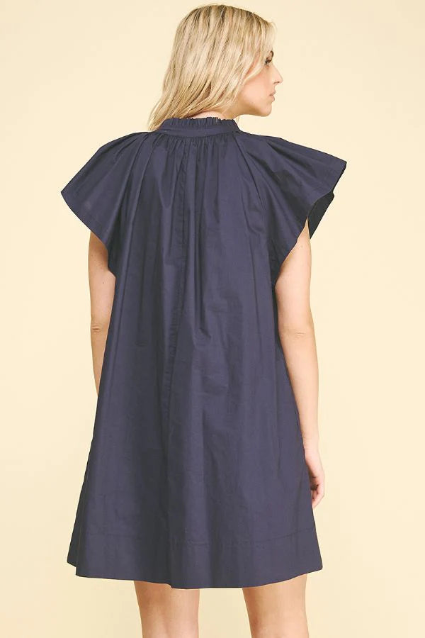 Ruffle Detailed Tunic Mini Dress