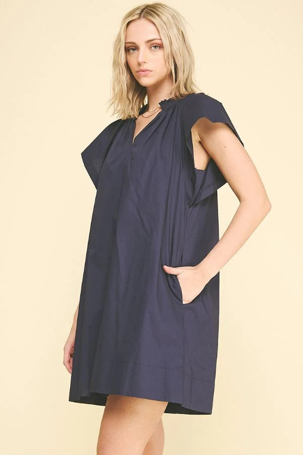 Ruffle Detailed Tunic Mini Dress