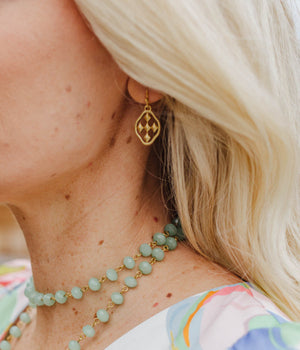 small dangle matte shield earring