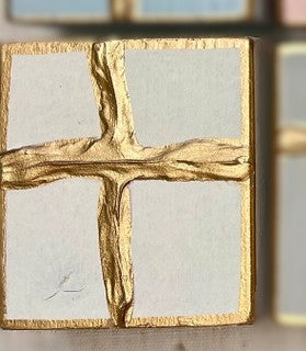 4x4 Gold Cross Art