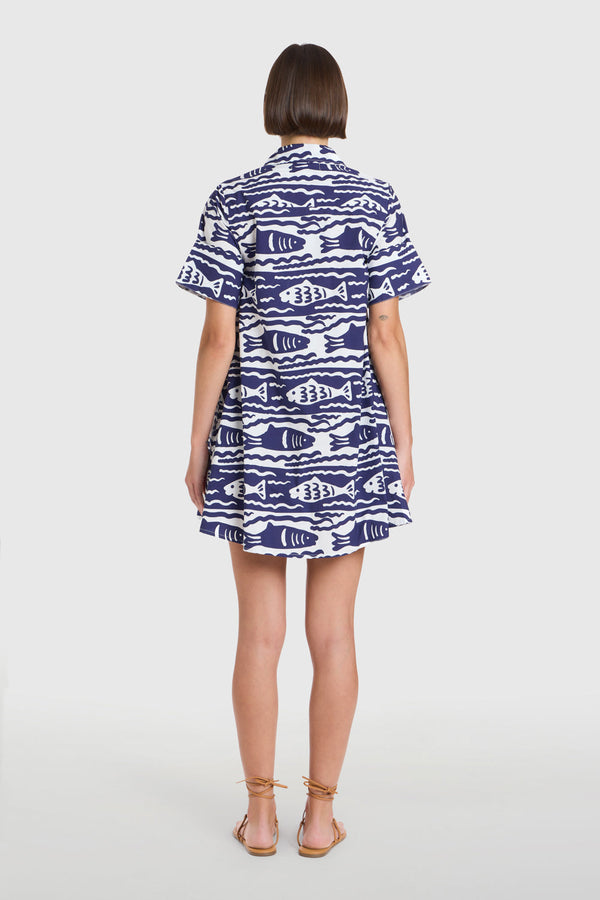 Dock Dress, Fish Print
