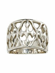 Shield of Faith Banded Ring in Sterling Silver