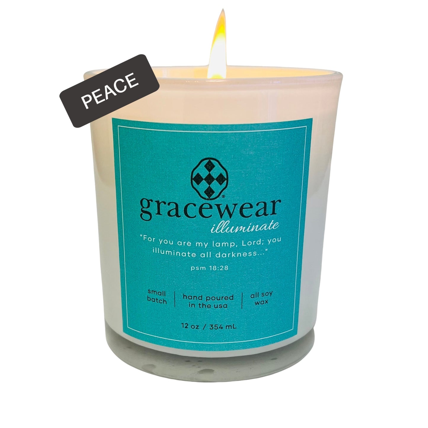 Gracewear Illuminate candle-  PEACE