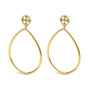 shield oval hoop earrings